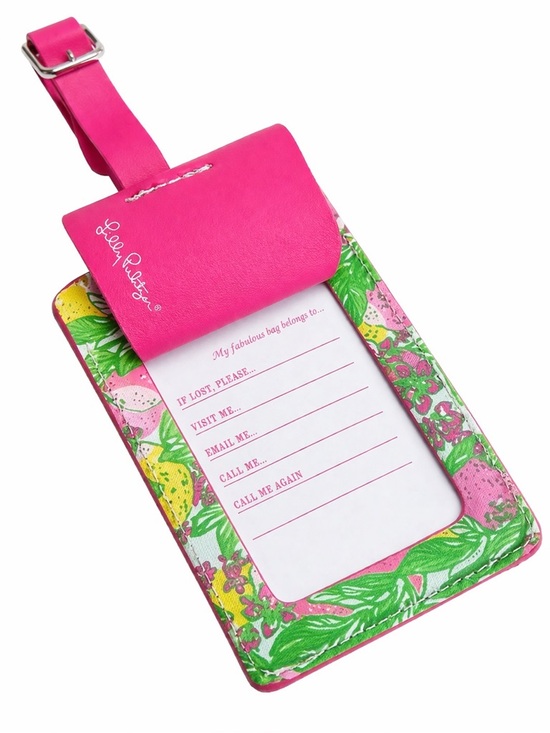 Lilly Pulitzer Accessories - Lilly Pulitzer Hot Pink Floral ID Luggage Tag